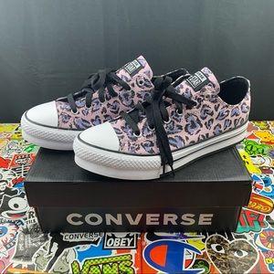 Converse All Star Heart Leopard Print 6.5 Womens / 5 Youth
